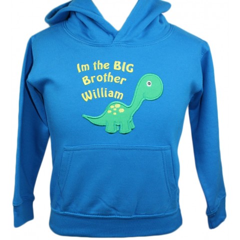 Personalised Big Brother Dinosaur Hoodie
